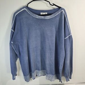 Coldwater Creek Colorwash Long Tunic Sweatshirt, Multicolor Burnout 1X